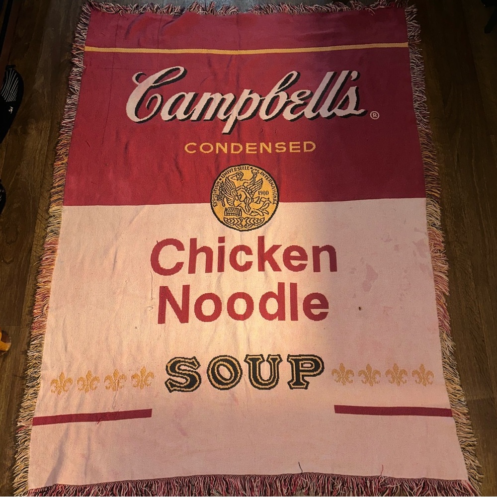 Vintage Campbell's Chicken Noodle Soup Blanket